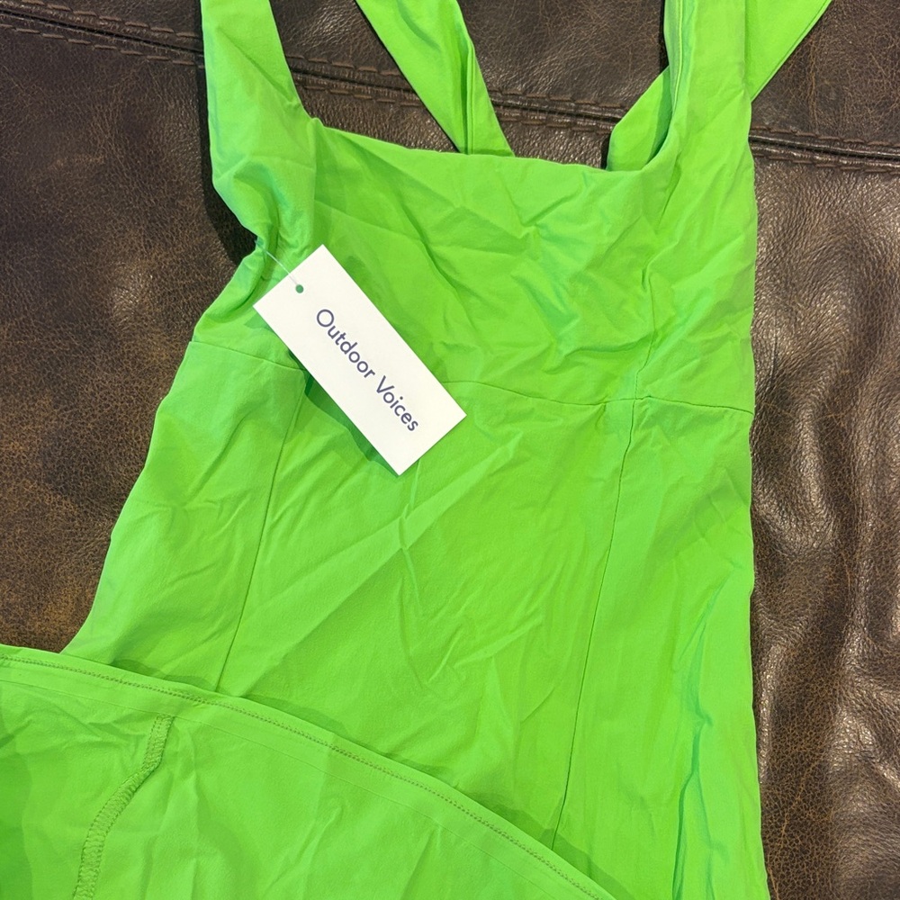 Outdoor Voices Bright Green Dress